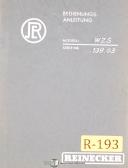 Reinecker-Reinecker WZS, Universal Tool Grinder, Operations & Parts Manual 1953-WZS-01
